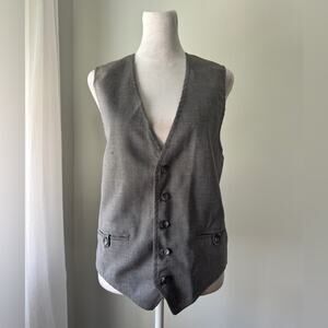 Vintage ‘70s Separate-Lees by Lee Gray V-Neck Button Down Men’s Vest